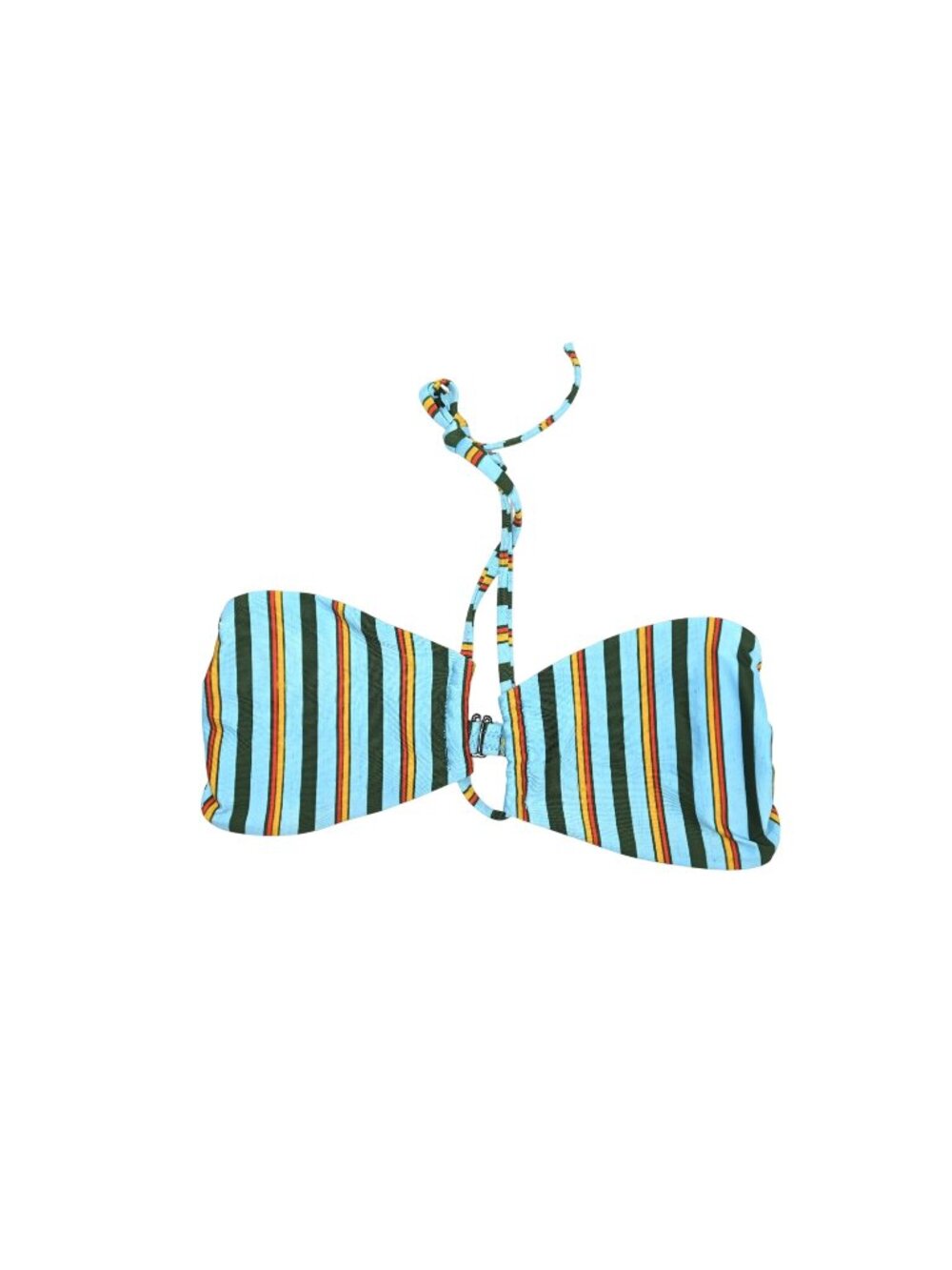 Tea You Bandeau Bikini Top in Blue Stripe